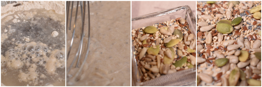 Mezclar los ingredientes para la masa del pan