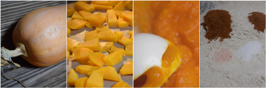 Asar la calabaza al horno y preparar el pure